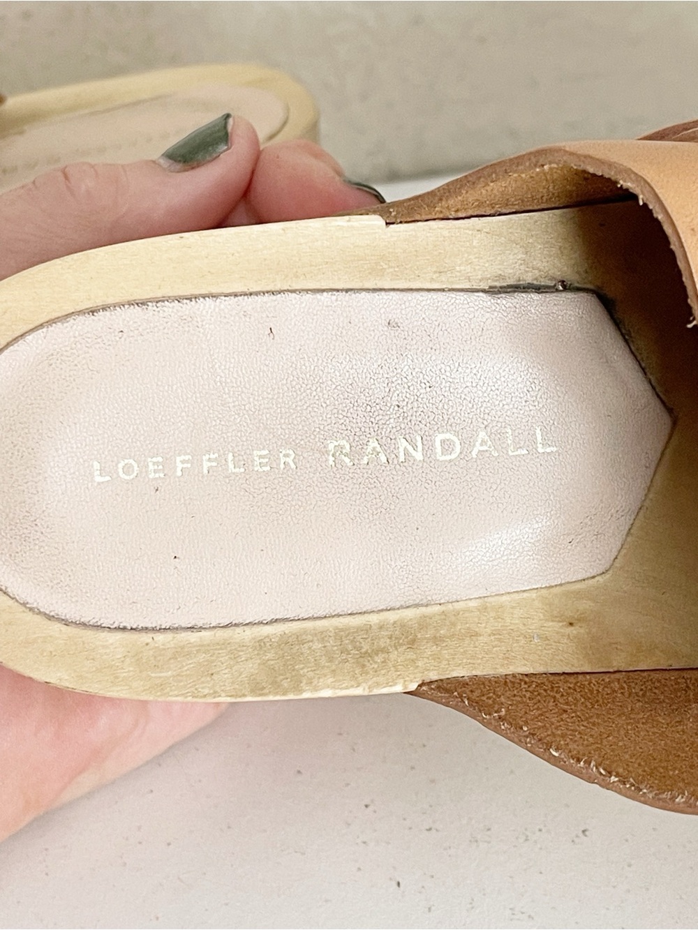 Loeffler Randall Lupa braided leather clogs in honey. Tan Leather Boho Clog Mule - Picture 6 of 11